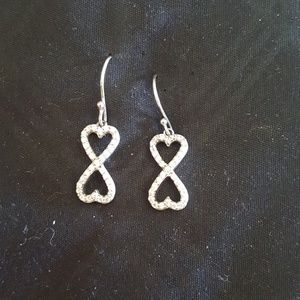 Infinity heart earrings